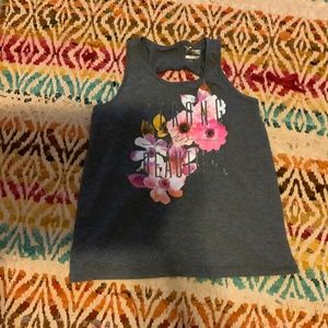 Gray inspirational workout shirt